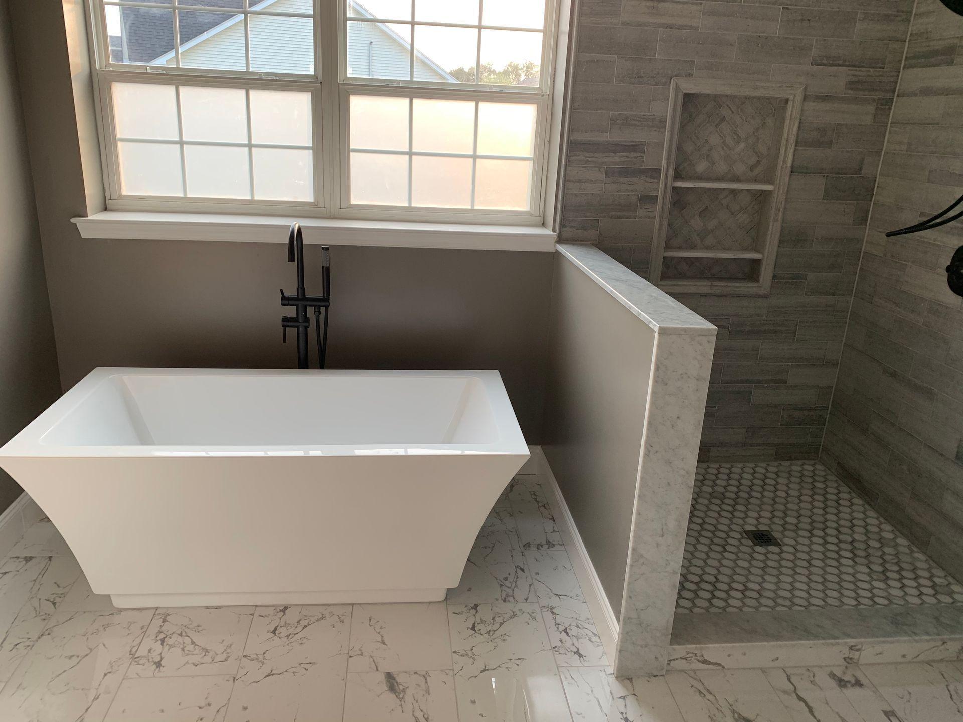 Modern Bathroom with Freestanding Tub