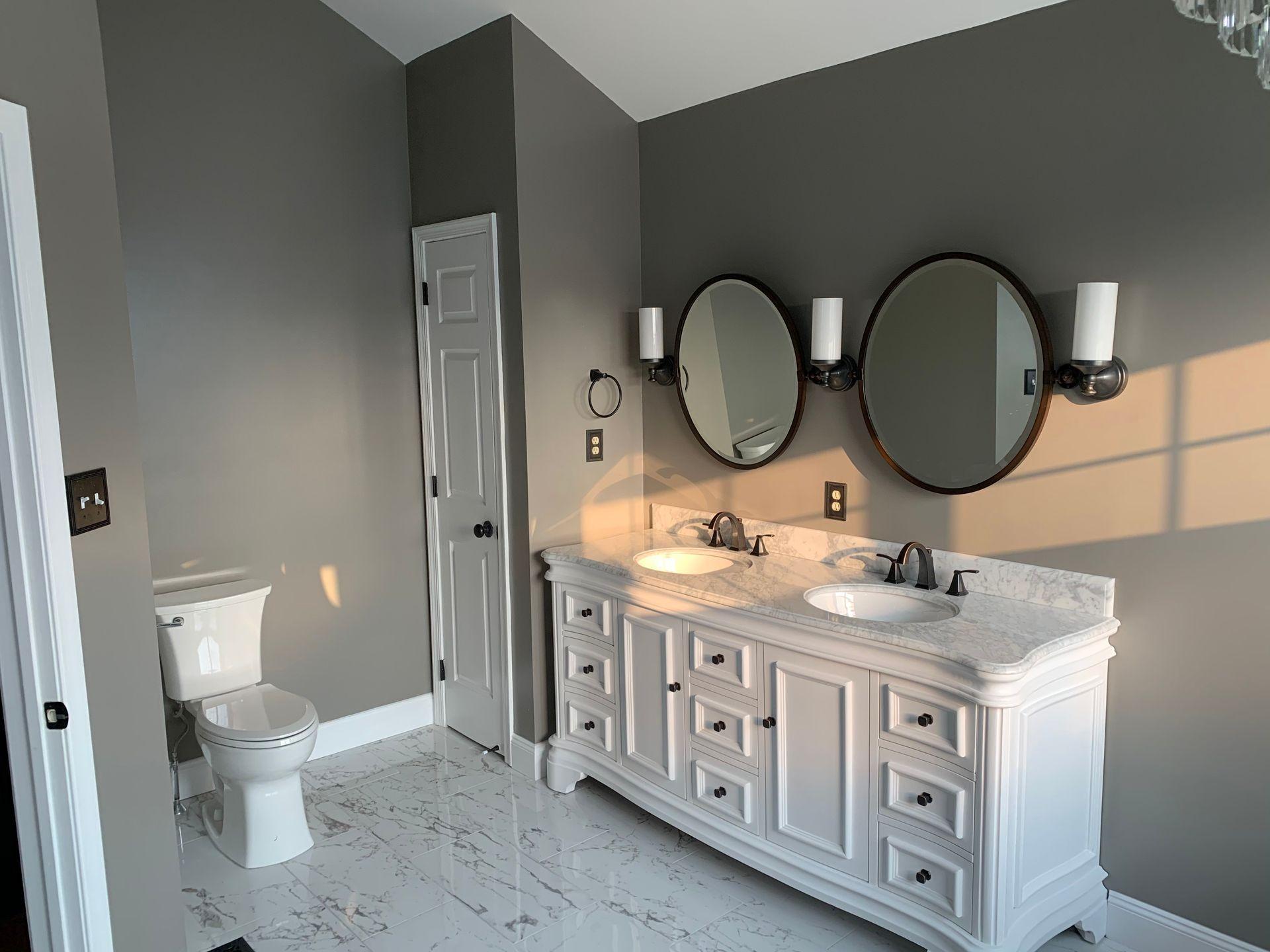 Luxury bathroom renovation with elegant fixtures in Doylestown, PA