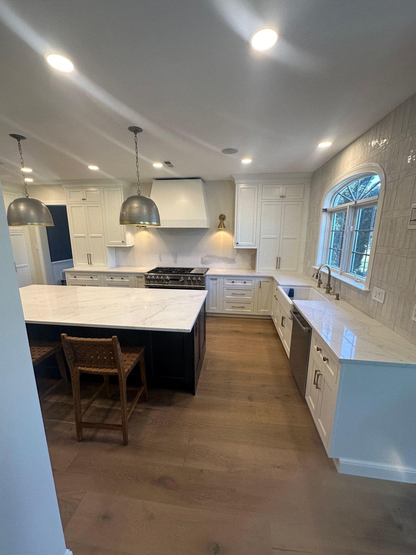 Custom kitchen renovation with modern finishes in Morrisville, PA
